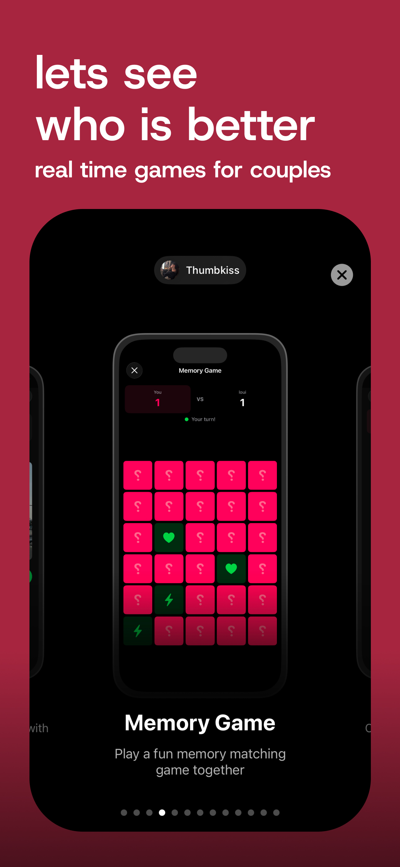 Thumbkiss couple app screenshot